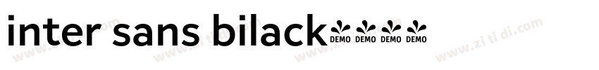 inter sans bilack字体转换